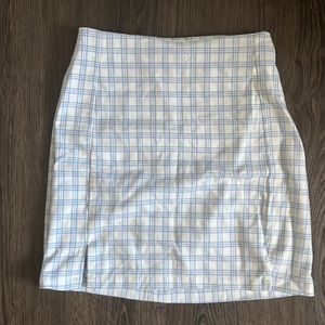 Blue Plaid Skirt
